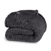 Double sided sherpa blanket folded