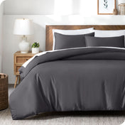 TENCEL™ duvet cover on a mattress in a modern bedroom