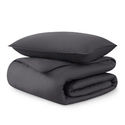 Tencel duvet set folded and stacked