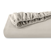 Organic sateen fitted sheet folded