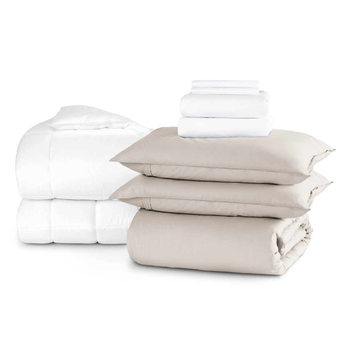 Percale bundle stacked to show what is included