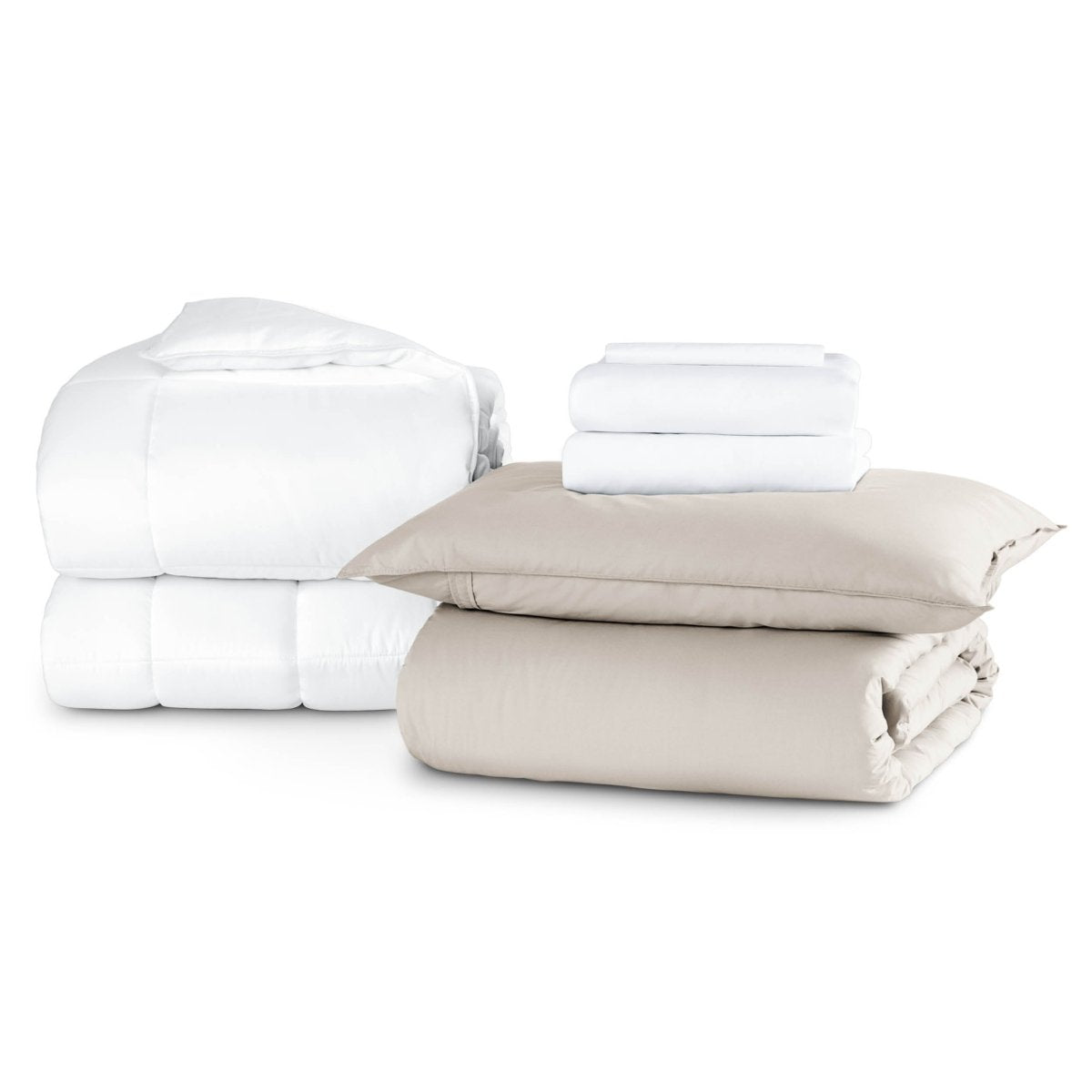 Percale bundle stacked to show what is included