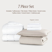Percale bundle stacked to show what is included