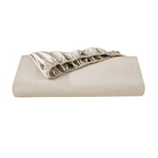 Organic percale fitted sheet folded