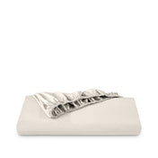 Percale fitted sheet on a white background