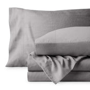 Washed sheet set folded and stacked