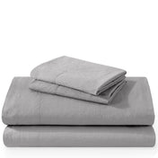 Washed sheet set folded and stacked