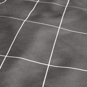 Close-up of printed duvet fabric
