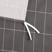 Close up of the ties on a duvet cover