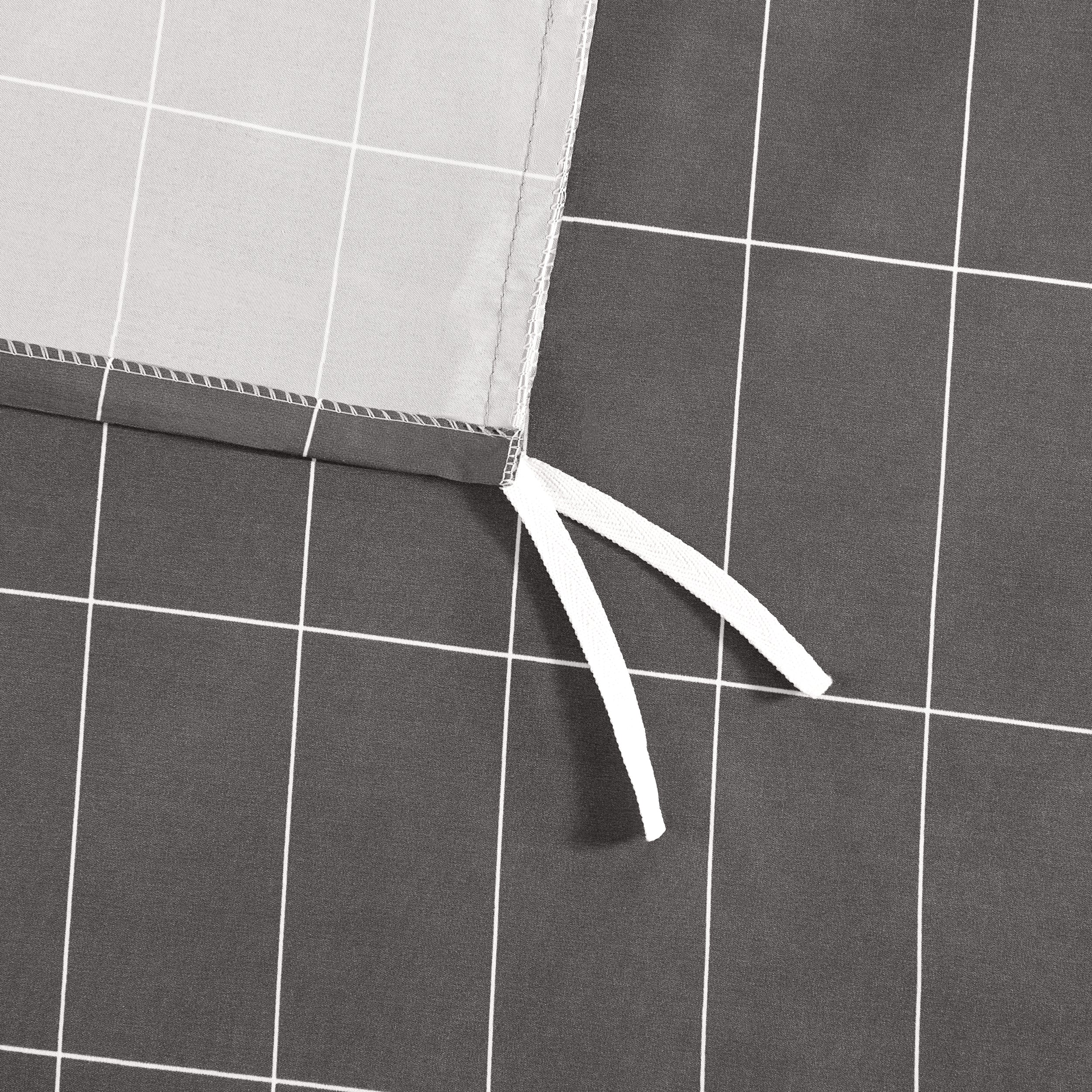 Close up of the ties on a duvet cover