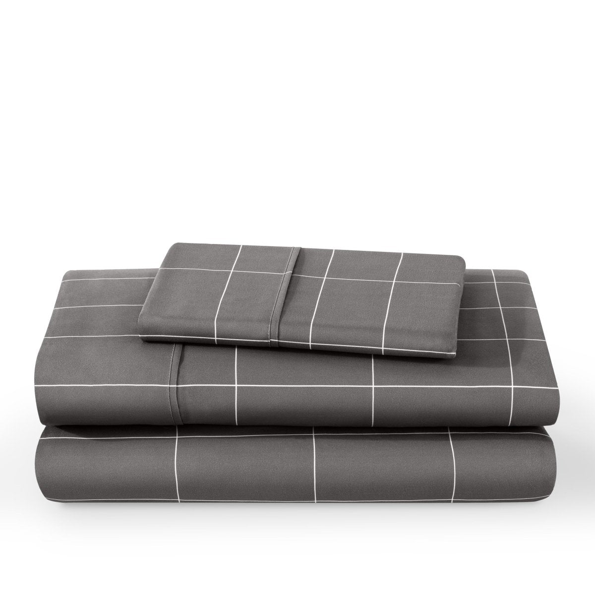 Print Microfiber Hydro-Brushed Sheet Set - Twin
