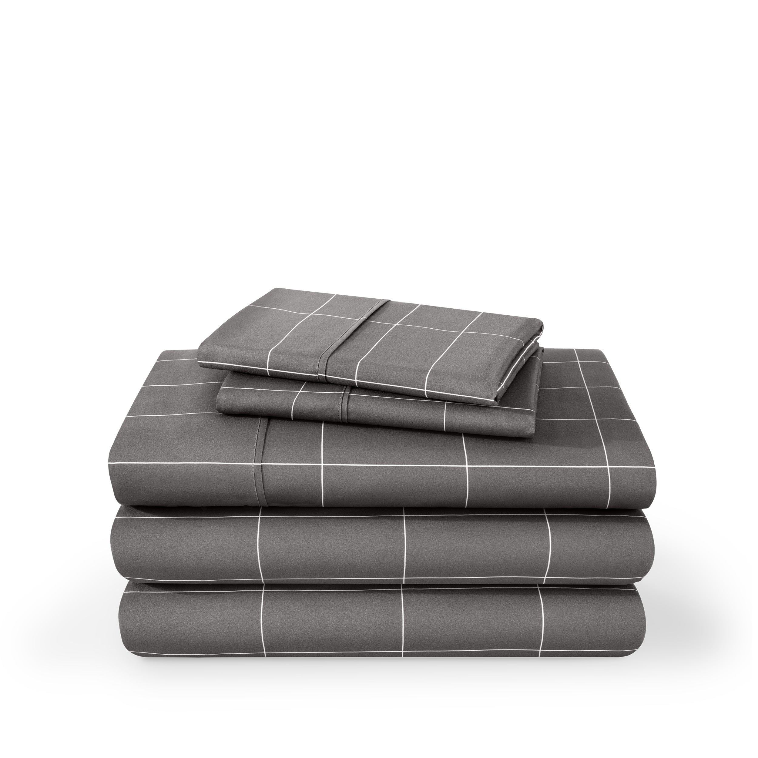 A printed sheet set folded and stacked