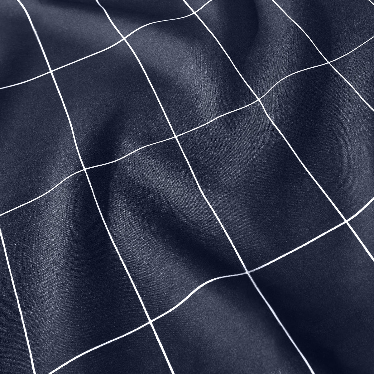 Close-up of printed duvet fabric