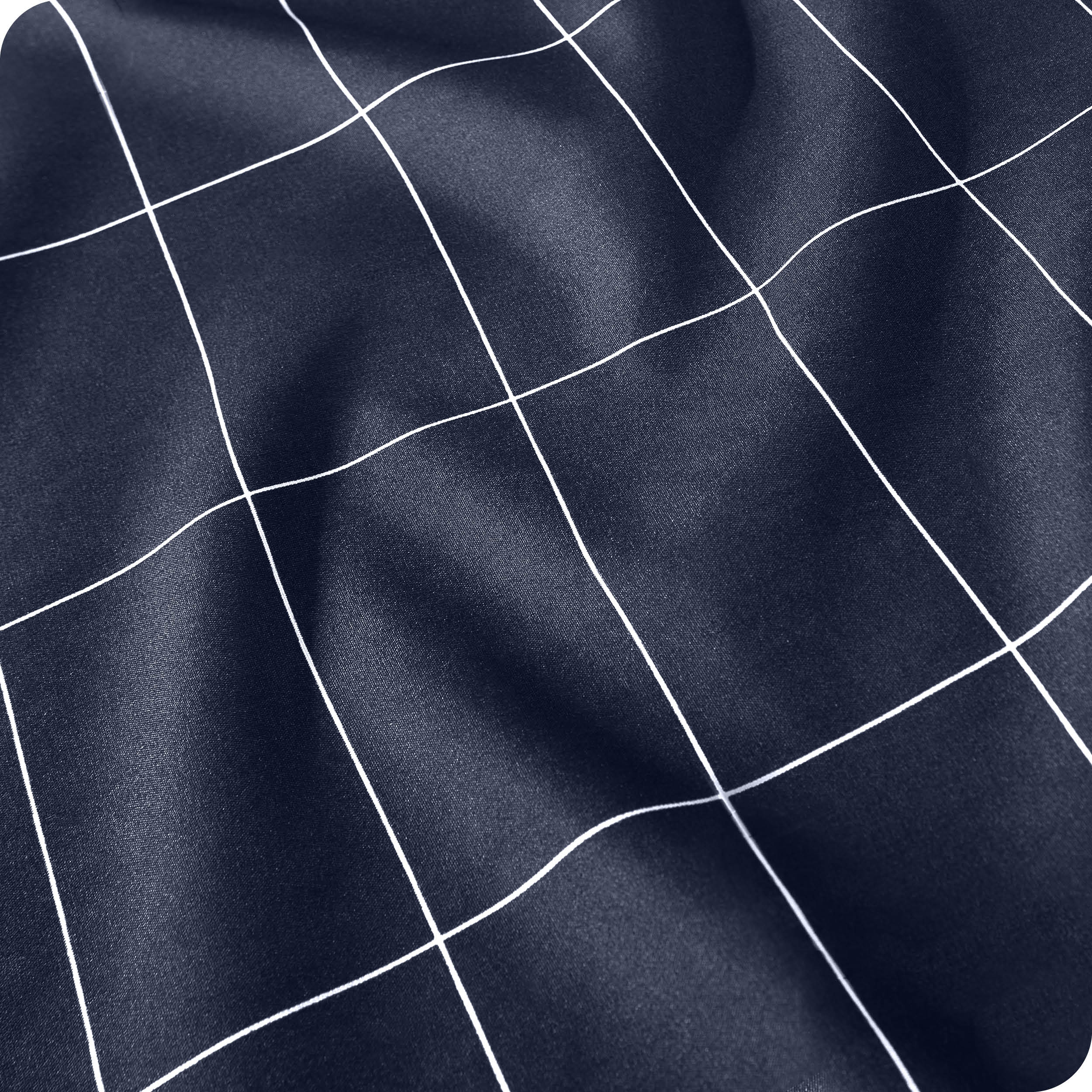 Close up of a printed microfiber sheet showing the pattern and texture