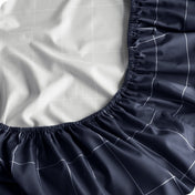 Close up of a printed fitted sheet