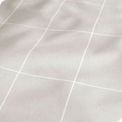 A close up view of the printed duvet cover fabric