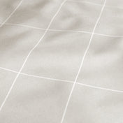 Close-up of printed duvet fabric