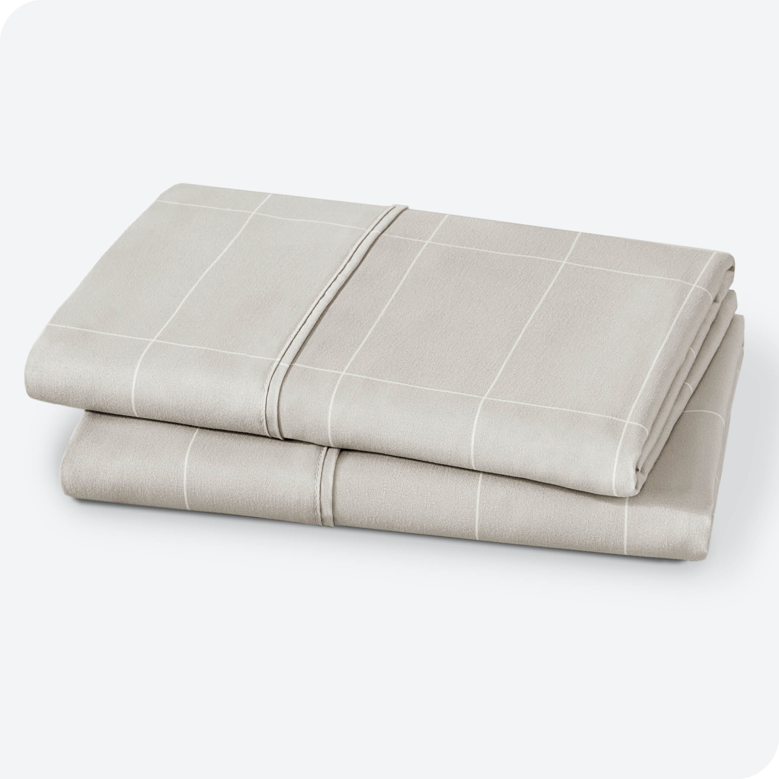 Two pillowcases folded and stacked