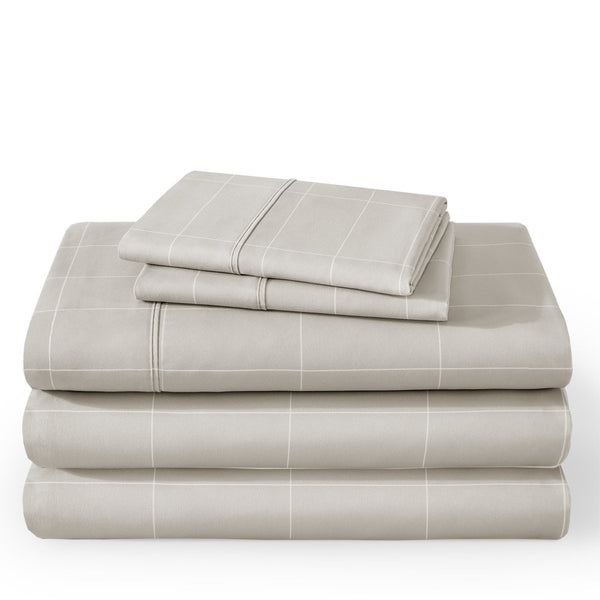 A printed sheet set folded and stacked