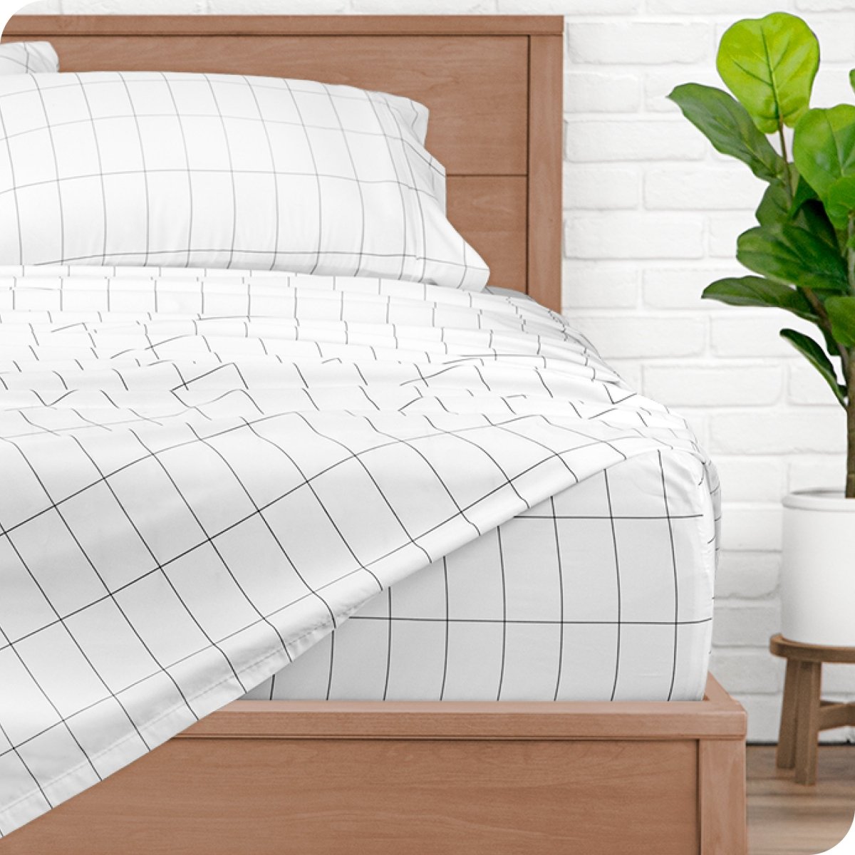 Print Microfiber Hydro-Brushed Sheet Set - Twin