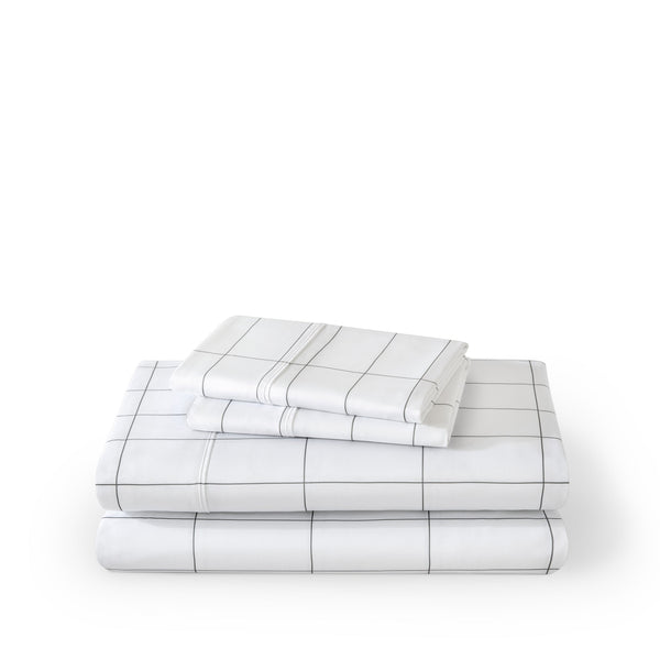 Grid sheet set folded and stacked