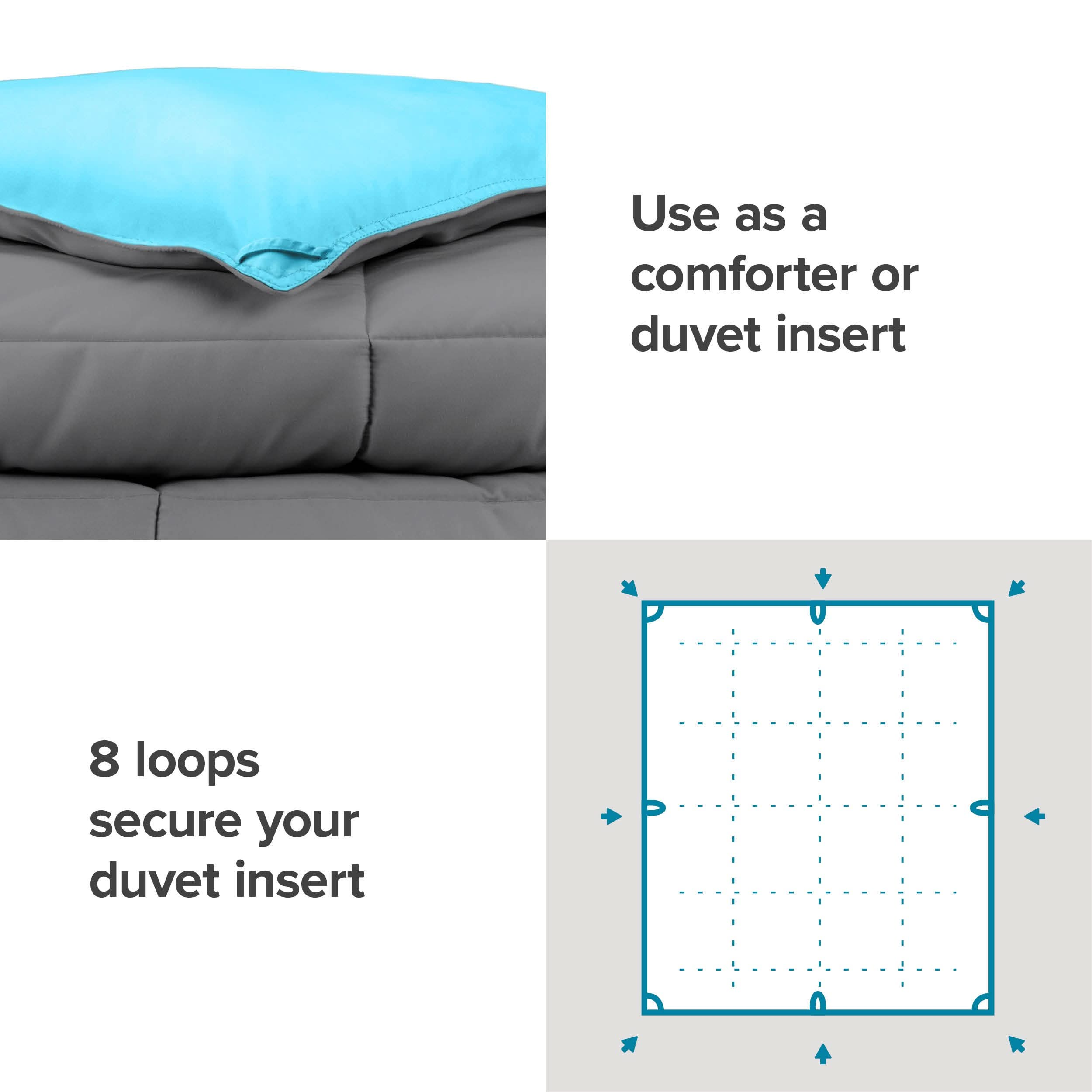 The corner loops on the duvet insert.