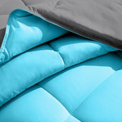 Close-up of a comforter with a soft texture
