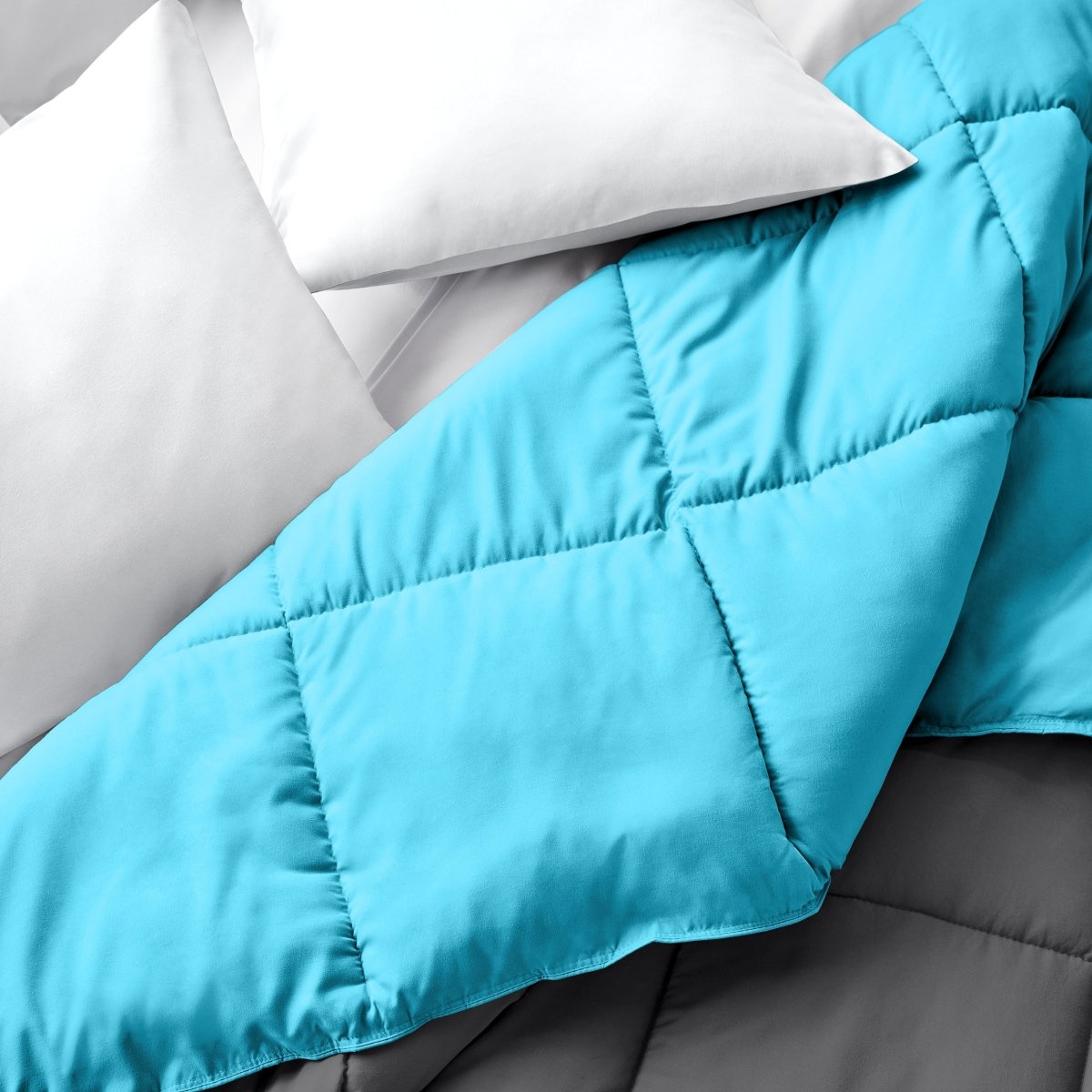 Comforter with a different color on each side