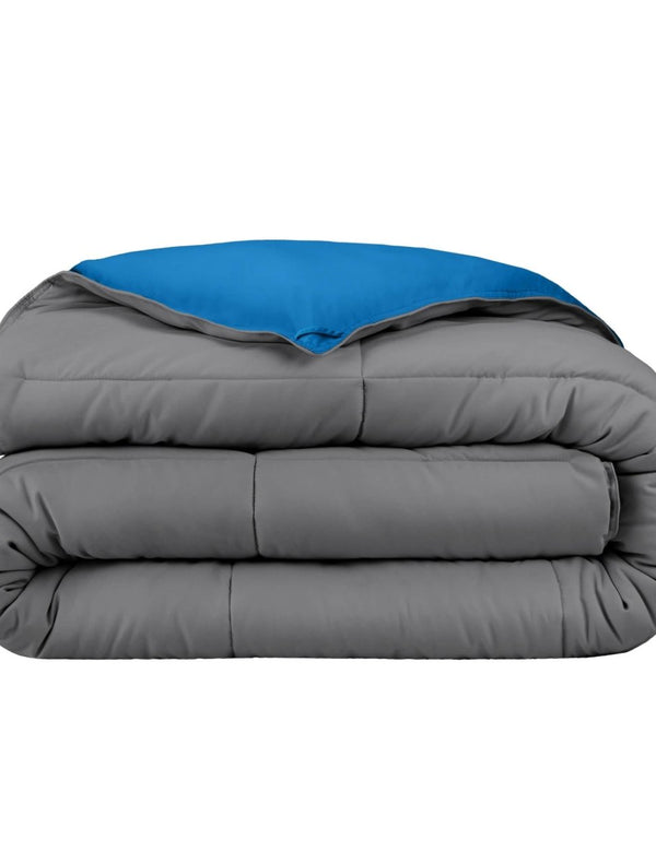 Reversible comforter folded