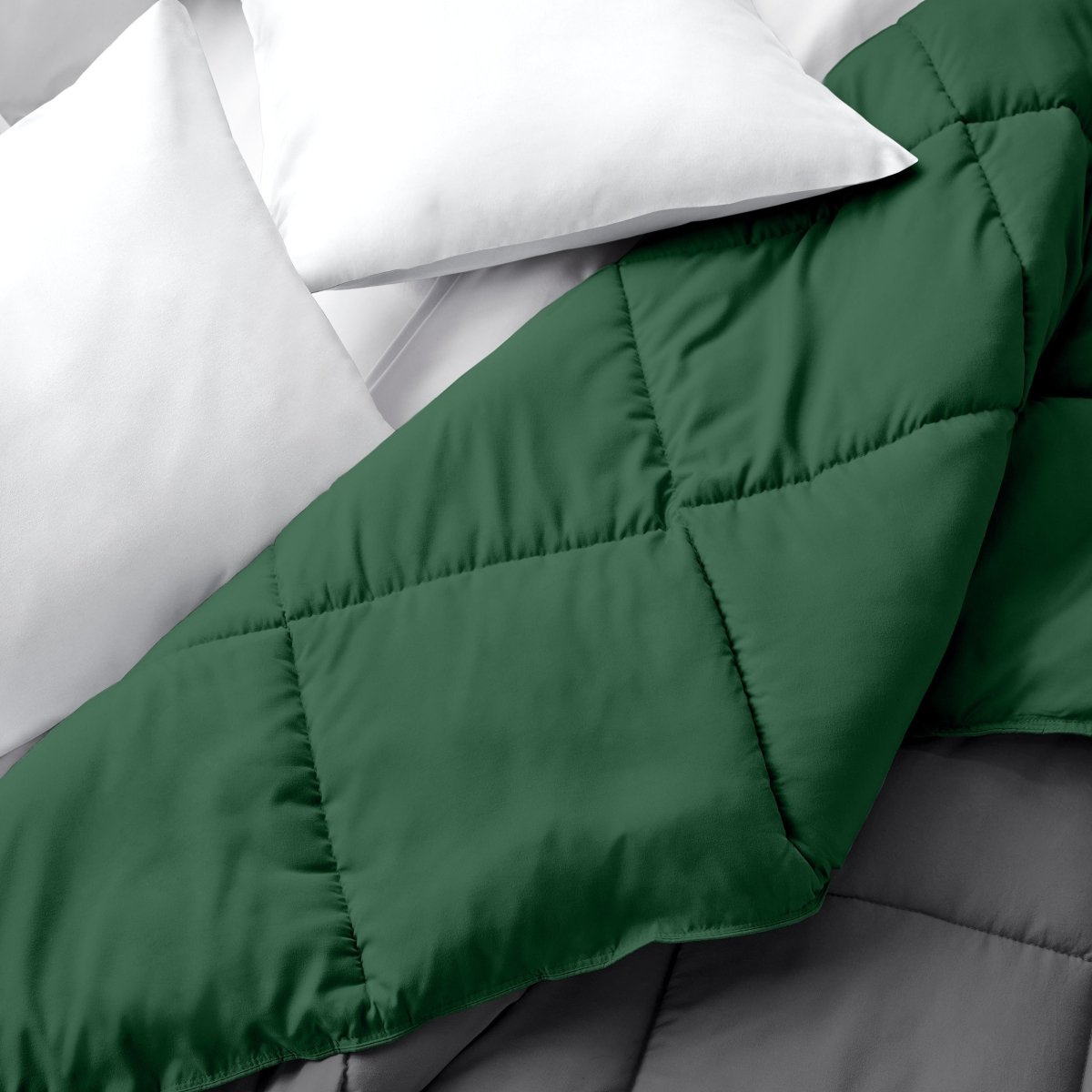 Comforter with a different color on each side