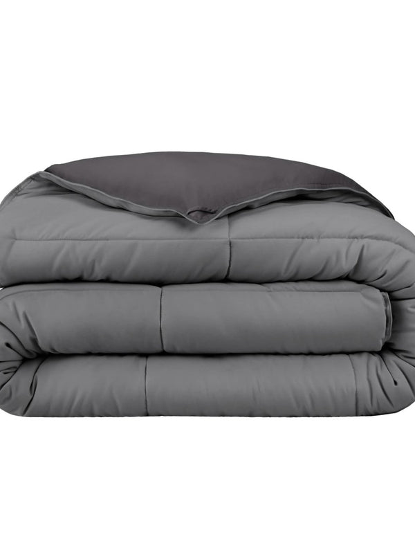 Reversible comforter folded