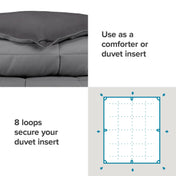 The corner loops on the duvet insert.