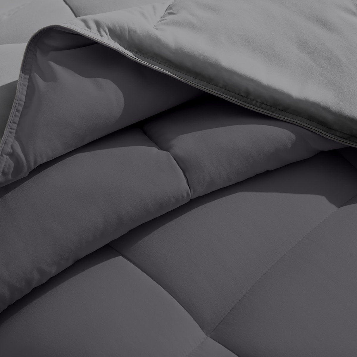 Close-up of a comforter with a soft texture