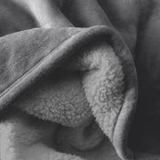 Close up of a sherpa blanket