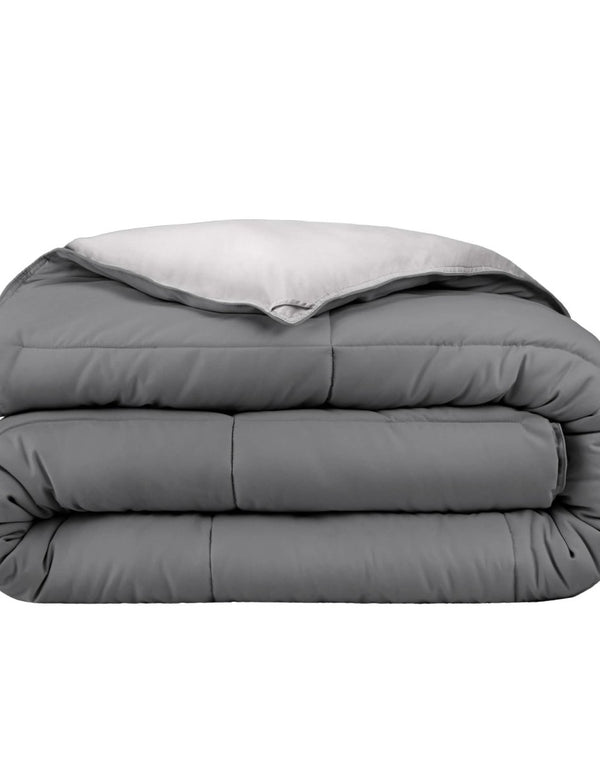 Reversible comforter folded