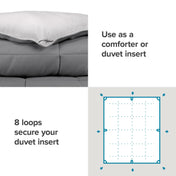 The corner loops on the duvet insert.