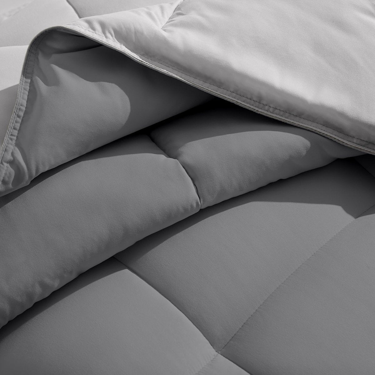 Close-up of a comforter with a soft texture