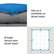 The corner loops on the duvet insert.