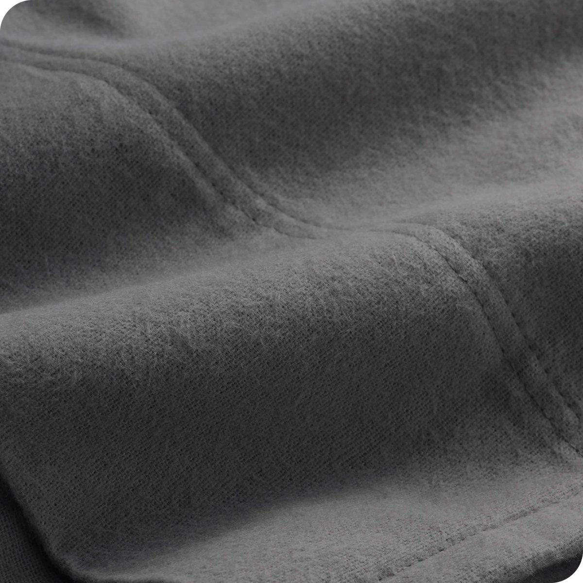 Close up of the flannel pillowcase fabric