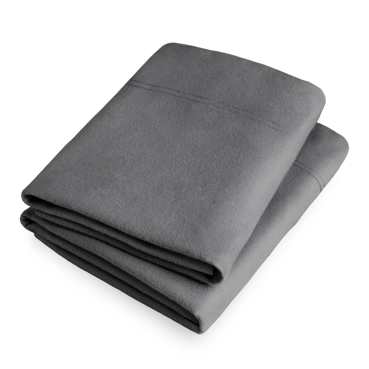 2 flannel pillowcases folded and stacked