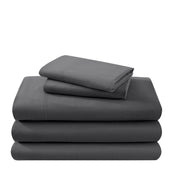 A neatly arranged set of flannel sheets