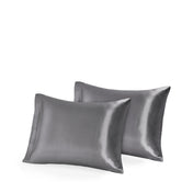Two mulberry silk pillowcases on pillows