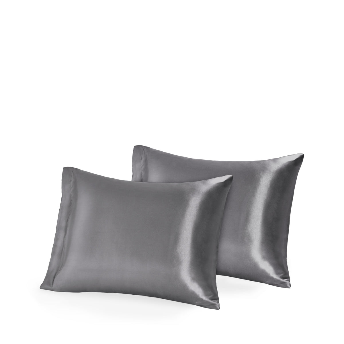 Two mulberry silk pillowcases on pillows