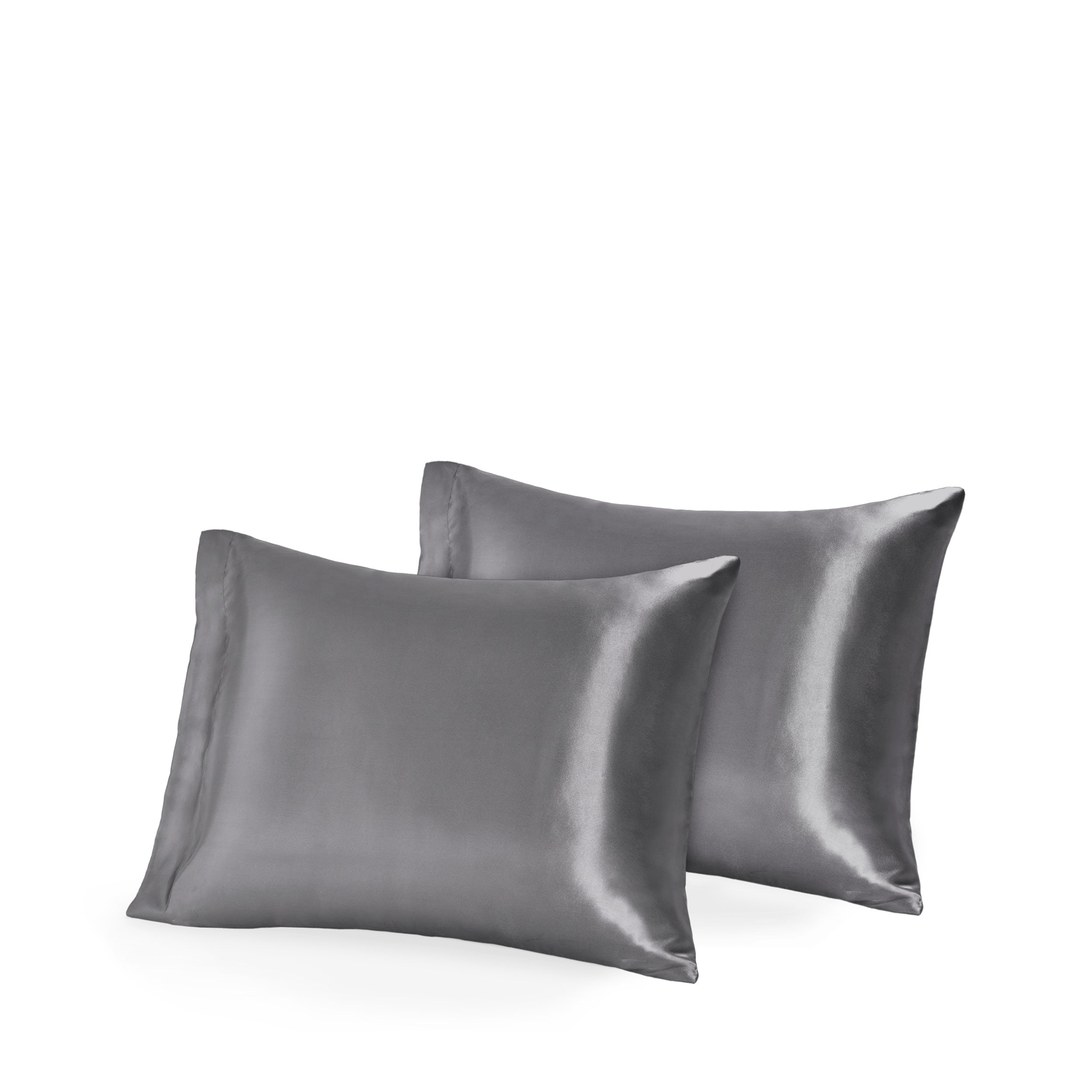 Two mulberry silk pillowcases on pillows