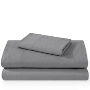 Washed sheet set folded and stacked