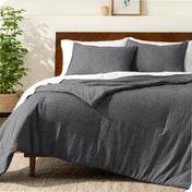 Microfiber comforter set on a bed