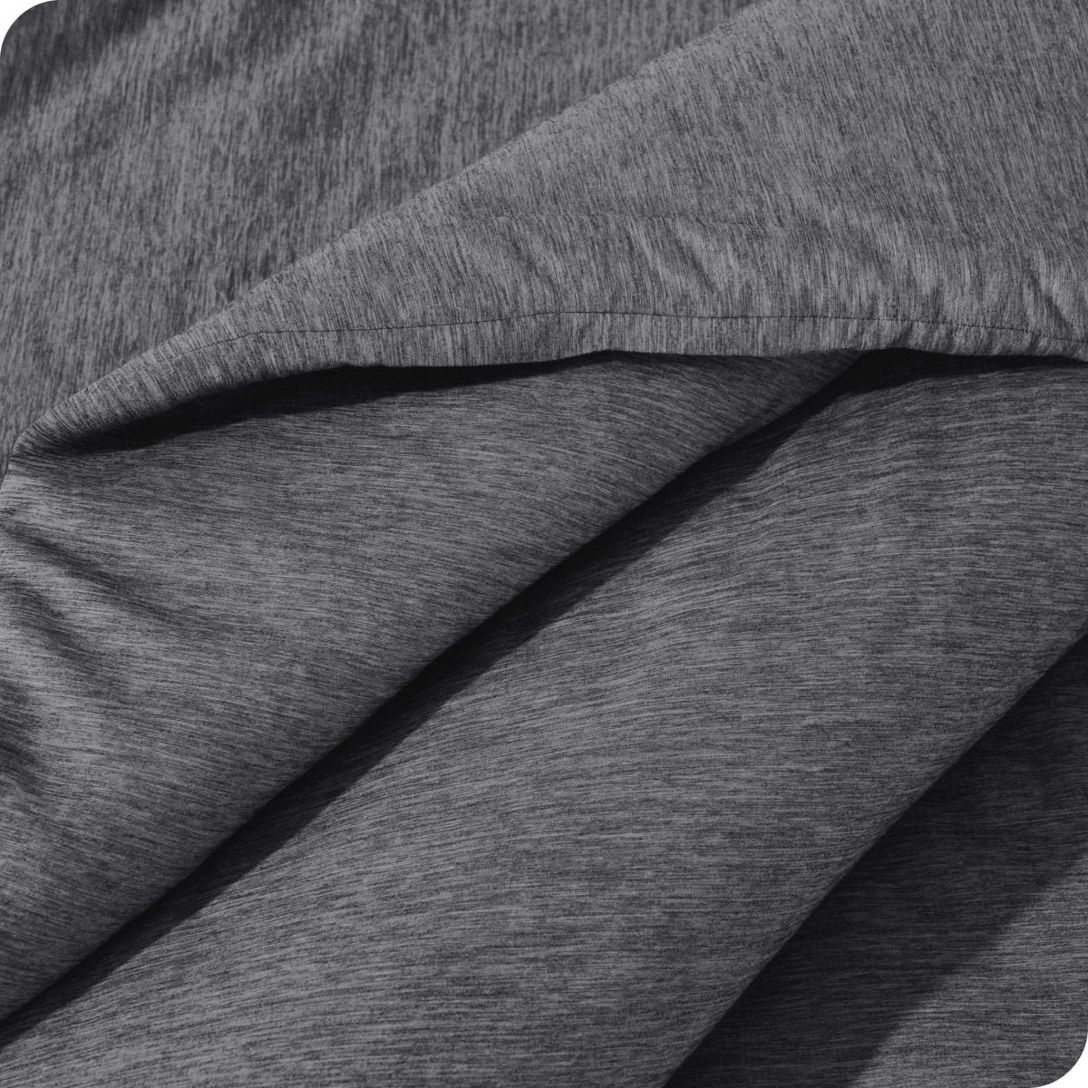 Close up of the heathered comforter set