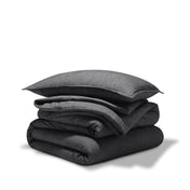 Comforter set stacked on a white background