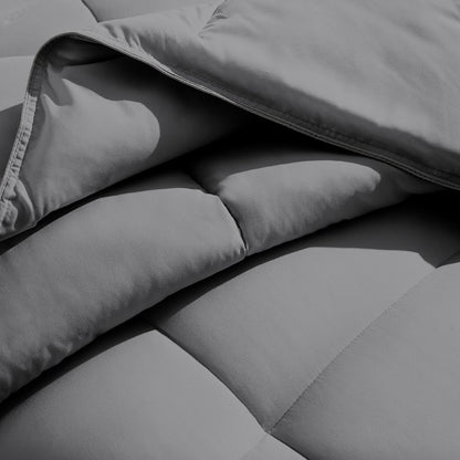 Close-up of a microfiber duvet insert