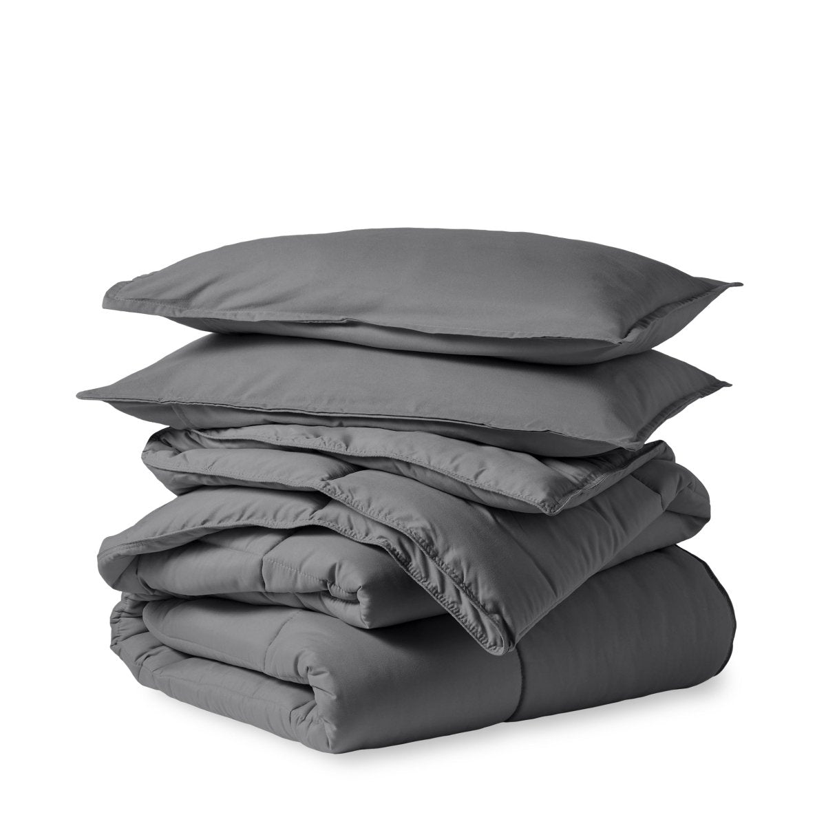 A down alternative comforter folded neatly